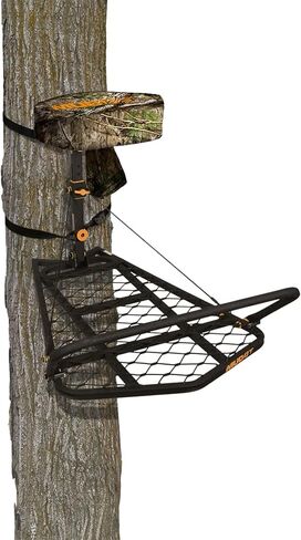 Muddy The Boss Hang-On Treestand- Silent Straps, Flex-Tek Comfort Seating, Extra Wide Platform, Black (MUD-MFP1080) in Kuwait