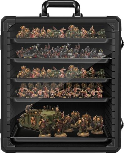 Miniatures Storage Case Miniatures Transport Case Aluminum Alloy Frame with Lock (X-Large Size) in Saudi Arabia