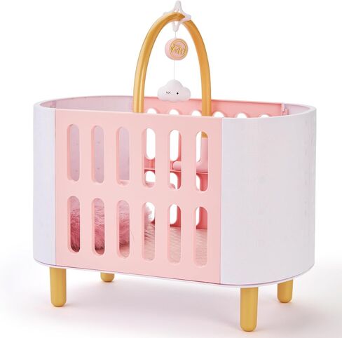 FAO Schwarz Baby Doll Crib & Play Mat with Mattress Pillow & Pretend Mobile in Kuwait