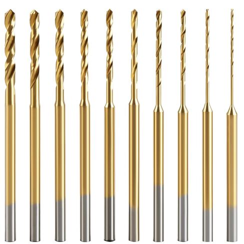 Mini Twist Drill Bits Set - 12Pcs 0.5mm-2.0mm Micro Wood Drill Bit 2.35 Shank Titanium Coated HSS Engraving Drill Bits Hole Drilling Tool for DIY Resin, Beads, Jewelry (12) in Kuwait