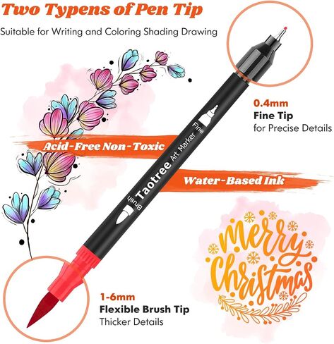 Taotree 36 Colors Dual Tip Art Coloring Markers for Adult Coloring Books in Kuwait