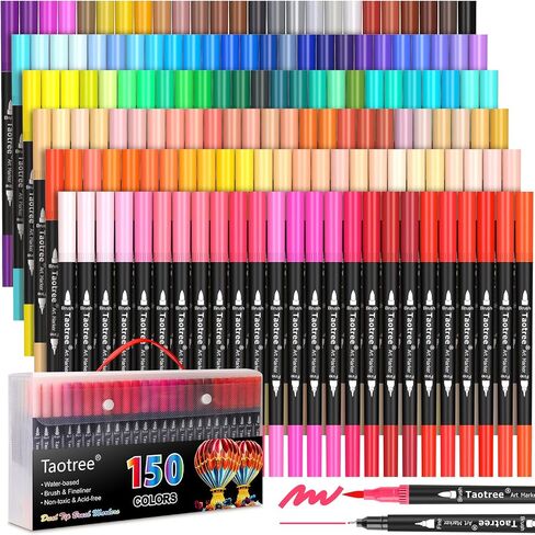 Taotree 36 Colors Dual Tip Art Coloring Markers for Adult Coloring Books in Kuwait