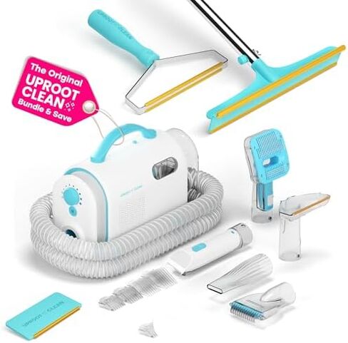 Uproot Clean Pet Grooming Vacuum Kit + Mini, Xtra, & Pro Pet Hair Remover Set: Ultra-Quiet Cat & Dog Hair Vacuum Groomer Meets 3 Uproot Cleaner Sizes - Complete At-Home Fur Control & Grooming in Saudi Arabia