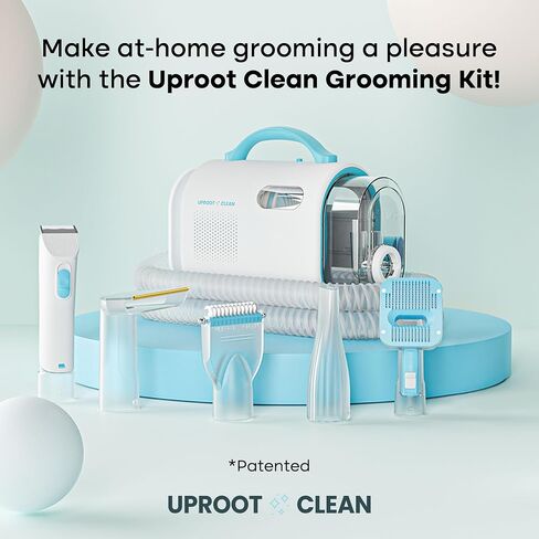 Uproot Clean Pet Grooming Vacuum Kit + Mini, Xtra, & Pro Pet Hair Remover Set: Ultra-Quiet Cat & Dog Hair Vacuum Groomer Meets 3 Uproot Cleaner Sizes - Complete At-Home Fur Control & Grooming in Saudi Arabia