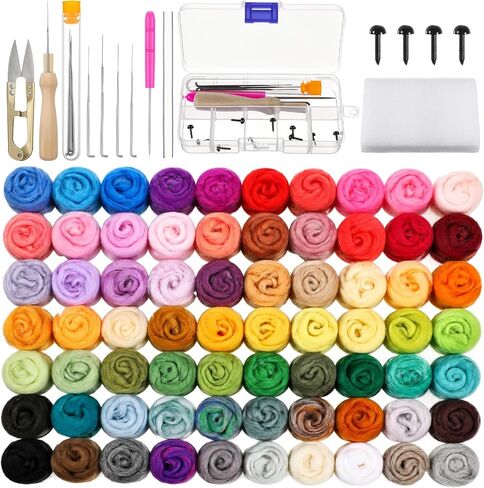MySHUCE 72 Color Needle Felting Kit, Wool Felting with Needle Felting Tools in Saudi Arabia