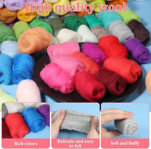 MySHUCE 72 Color Needle Felting Kit, Wool Felting with Needle Felting Tools in Saudi Arabia
