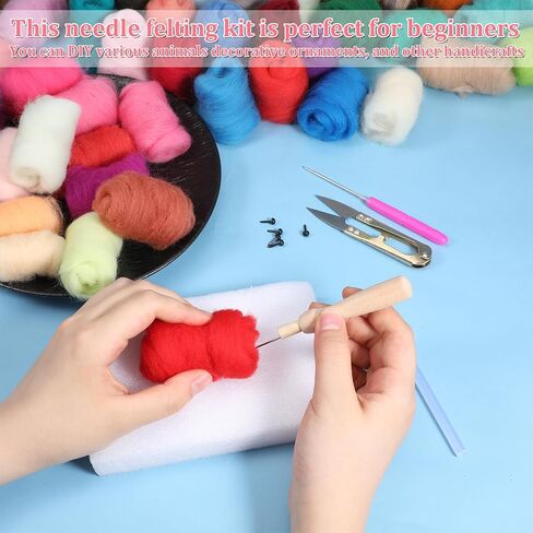 MySHUCE 72 Color Needle Felting Kit, Wool Felting with Needle Felting Tools in Saudi Arabia