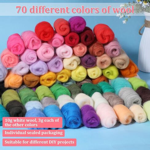 MySHUCE 72 Color Needle Felting Kit, Wool Felting with Needle Felting Tools in Saudi Arabia
