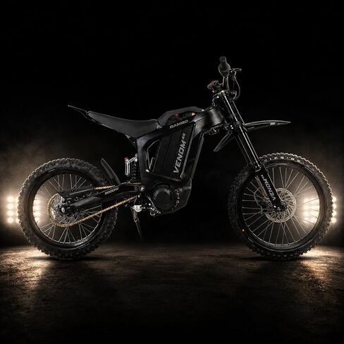 Rambo Venom RS Electric Dirt Bike – 4000W Continuous / 10,000W Peak LPMSM, 72V 35Ah, 38 MPH, 75-Mile Range, FastAce Suspension in Saudi Arabia