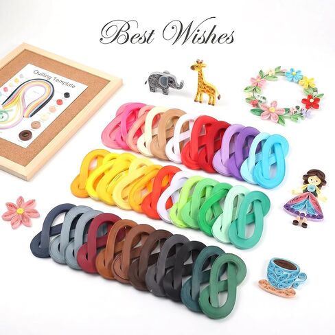 Kuyeyzu 4200 Strips Quilling Paper Set 35 Colors 5mm Width×54cm Length Paper Quilling Kit for DIY Craft Art Perfect for Greeting Cards, Scrapbooking, Home Decor, and Gift Making in Kuwait