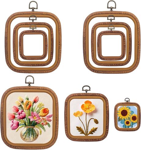 9Pcs Embroidery Hoops,Cross Stitch Frame for Display,Nurge Embroidery Frame in Kuwait