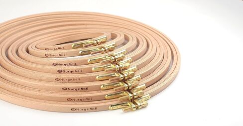 Nurge Premium Quality Beech Wood Embroidery Hoop, Cross Stitch Hoop with Gold Plated Adjustable Brass Screw for DIY Projects Ideal for Crafters,Beginners & Professionals - 6.3" Diameter & 0.31" Thick in Kuwait