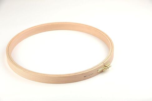 Nurge Premium Quality Beech Wood Embroidery Hoop, Cross Stitch Hoop with Gold Plated Adjustable Brass Screw for DIY Projects Ideal for Crafters,Beginners & Professionals - 6.3" Diameter & 0.31" Thick in Kuwait