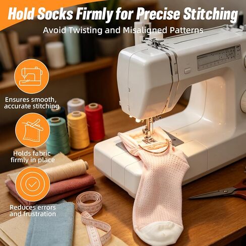 Hrboat Sock Hoop for Embroidery Machine, 3PCS Metal Sock Hooping Aid Set, 2 Large and 1 Small Positioning Frames for Adult Kids Baby Socks, Sleeves, Cuffs and Small Garment Embroidery in Kuwait