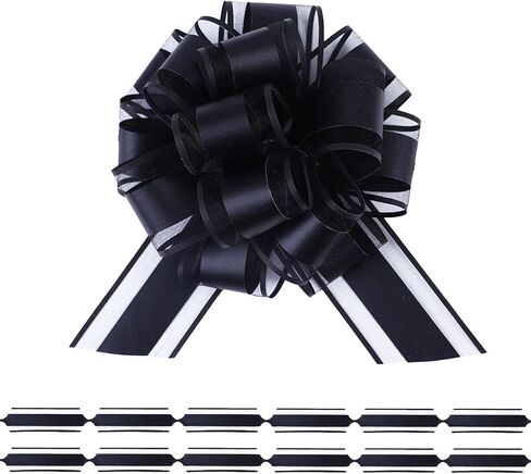 6Pcs 7inch Pull Bow Gift Wrapping,Pull Bow For Gift Basket, Gift Bag Box Wrapping Decor, Valentines Day, Birthday, Anniversary, Wedding, Flower Packaging (Baby Blue) in Saudi Arabia