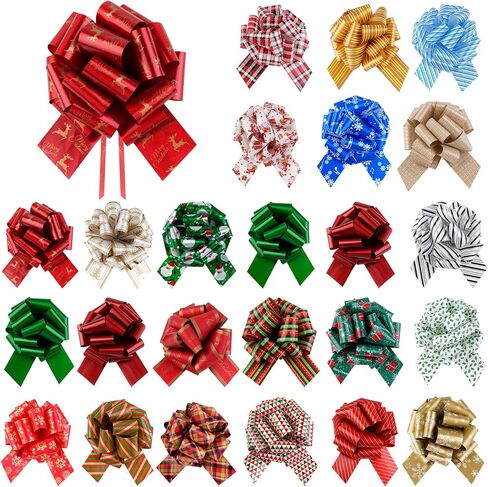 24 PCS Christmas Bows for Gift Wrapping, 5-inch Large Gift Wrap Bows in Saudi Arabia