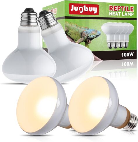 Reptile Heat Lamp Bulb, 100 Watt UVA Daylight Basking Spot Light for Bearded Dragon, Turtle, Lizard, Snake, Tortoise, Chameleon, Amphibians - 2 Pack in Kuwait