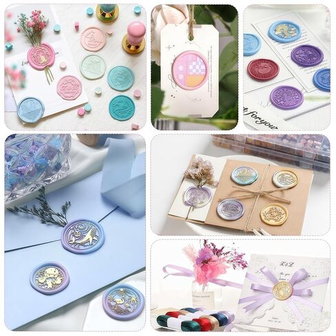 MONVICT 732 Pcs Wax Seal Stamp Kit Electric Wax Seal Warmer, 24 Colors in Saudi Arabia