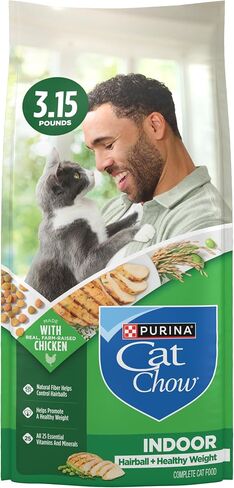 Purina Cat Chow Indoor Hairball + Healthy Weight Dry Cat Food, (4) 3.15 lb in Kuwait
