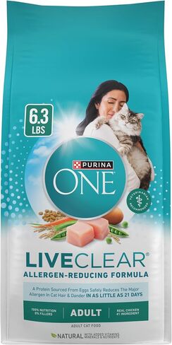 Purina ONE LiveClear Allergen-Reducing Dry Cat Food, 6.3 lb Bag in Kuwait