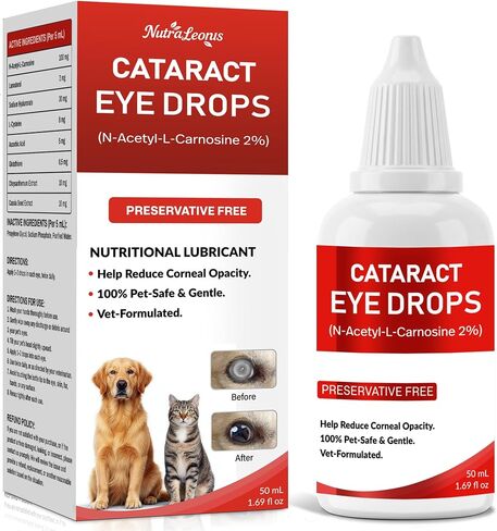 Eye Care Drops for Dogs & Cats – Supports Healthy Vision & Comfort, Preservative-Free, Natural Formula, 1.69 fl oz in Kuwait