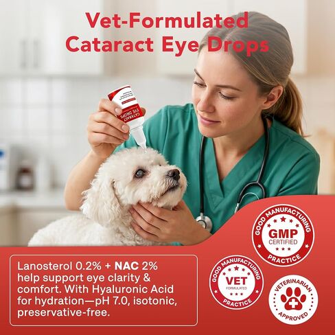 Eye Care Drops for Dogs & Cats – Supports Healthy Vision & Comfort, Preservative-Free, Natural Formula, 1.69 fl oz in Kuwait