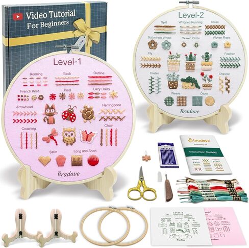 Bradove Beginner Embroidery Kit for Adults and Kids in Saudi Arabia