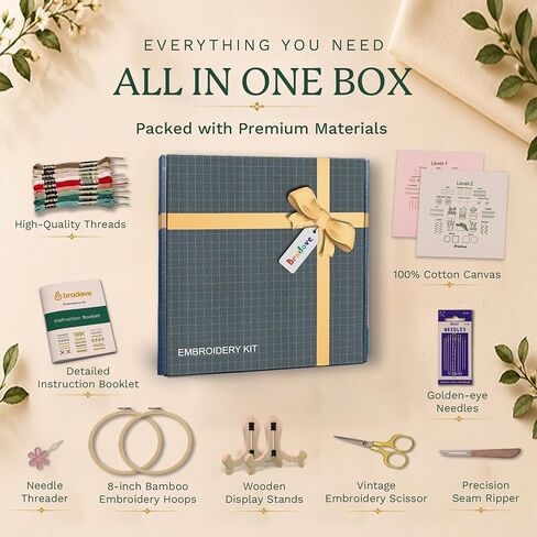 Bradove Beginner Embroidery Kit for Adults and Kids in Saudi Arabia
