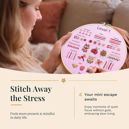 Bradove Beginner Embroidery Kit for Adults and Kids in Saudi Arabia
