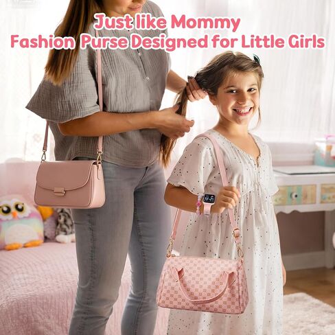 Play Purse for Little Girls, 32 Pcs Pretend Purse Set with Handbag, Animal Projector Camera, Toy Phone, Watch, Wallet & Make-up Accessories, Princess Toy, Birthday for Girl 3 4 6 Year in Kuwait