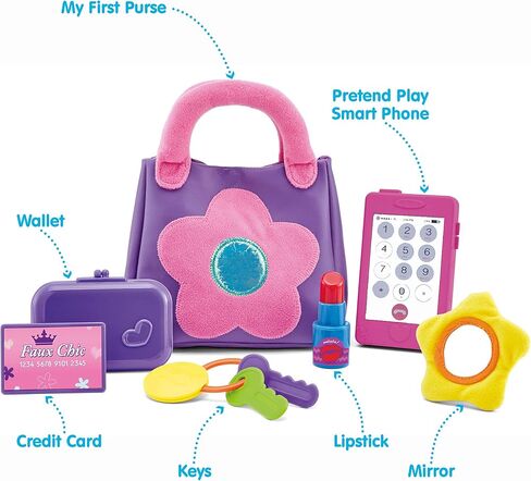 Kidoozie - My First Purse - Toddler Pretend Play Set for Role Play in Kuwait
