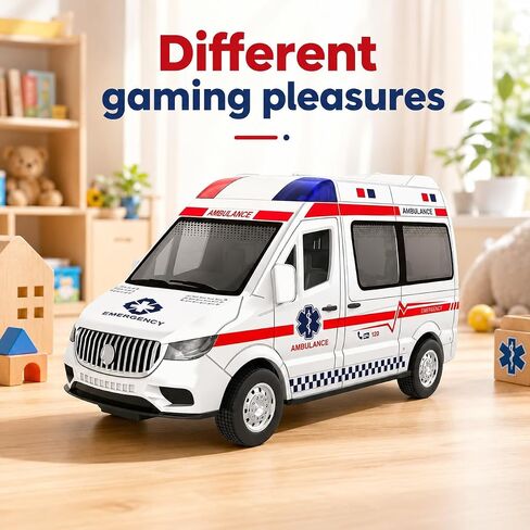 Transforming Ambulance Toy Car for Kids, Launch Track Racing Set with6 Cars in Kuwait