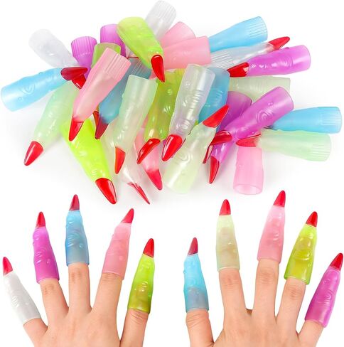 HFATMOS Finger Pointers for Reading Glow in the Dark, Colorful Witch Finger Props for Halloween Cosplay Party Costume Masquerade Decorations (50) in Kuwait