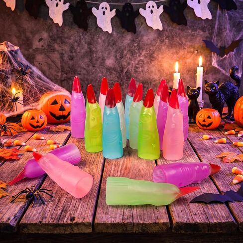 HFATMOS Finger Pointers for Reading Glow in the Dark, Colorful Witch Finger Props for Halloween Cosplay Party Costume Masquerade Decorations (50) in Kuwait
