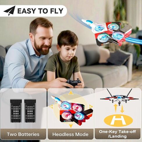4DRC Foam Remote Control Airplanes RC Planes with 1080P Camera for Kids Adults 8-16, RC Airplane Fighter Jet with Light,Gravity Control, Auto-Follow, Trajectory Flight, One Key Take Off Easy to Fly in Saudi Arabia