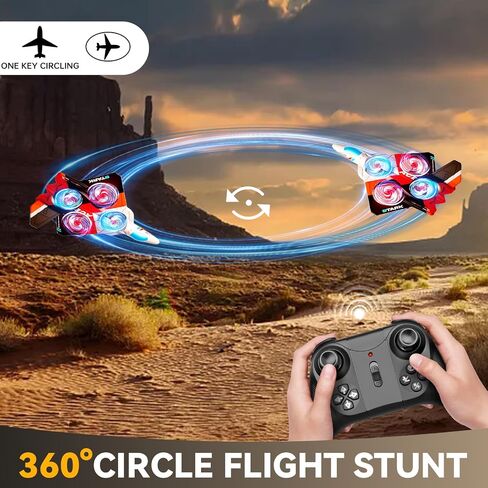 4DRC Foam Remote Control Airplanes RC Planes with 1080P Camera for Kids Adults 8-16, RC Airplane Fighter Jet with Light,Gravity Control, Auto-Follow, Trajectory Flight, One Key Take Off Easy to Fly in Saudi Arabia