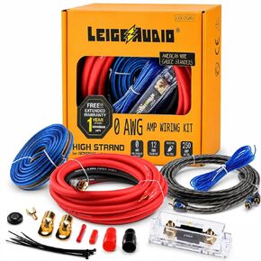 LEIGESAUDIO 4 Gauge Amp Wiring Kit Ture 4 AWG Amplifier Installation Wiring Kit - Car Subwoofer Wiring Kit Helps You Make Connections and Brings Power to Your Radio, Subwoofer and Speakers in Saudi Arabia