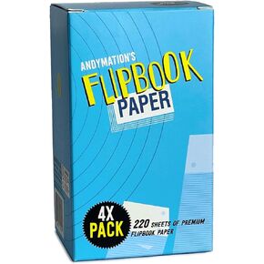 Andymation 4X Paper Pack, Refill Paper Sheets for All Andymation Flipbook Kits, Premium pre-drilled Sheets for Perfect Registration, Snap Screws, Enough for 4 Flipbooks. in Saudi Arabia