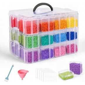 3-Tier Stackable Bead Organizer, 84 Grids Craft Storage Box in Kuwait