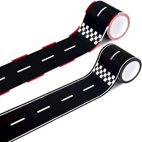 WNINK 2 Rolls Red Race Track Tape, Kids Race Car Stickers, Race Car Track Decorations, 2.4 Inch Wide, 2 X 33 FT Long, Easy Tear, No Residue for Kids Birthday Gift and Racing Party Decoration in Saudi Arabia