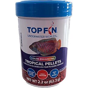 Top Fin Color-Enhancing Tropical Pellets for Tropical Fish 1-2.2 oz (62.3g) in Kuwait