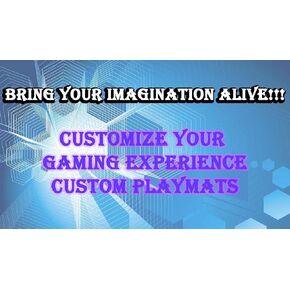 Custom Playmat 14" x 24" Your Design Printed Any Image Tournament and Card Game Legal in Kuwait