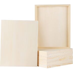 ADXCO 8 Pack Wood Panels 11 x 14 inch Wooden Canvas Board Unfinished Wooden Panel Boards for Painting, Arts, Pouring Use with Oils, Acrylics in Kuwait