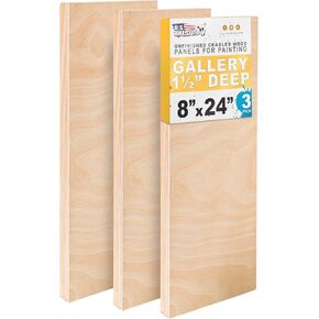 U.S. Art Supply 24" x 36" Unfinished Cradled Wood Panels for Painting in Kuwait