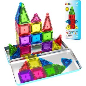Magnetic Tiles Mini Travel Toddler Set, Magnetic Blocks Building Kids Toys & Games, Montessori Preschool Classroom Must Haves Educational Learning Sensory Toys for 3+ Year Old Boys Girls Birthday Gift in Kuwait