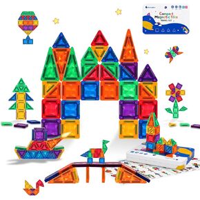 BunnyBoo 42PCS Mini Magnetic Tiles Travel Building Toys with Case in Kuwait