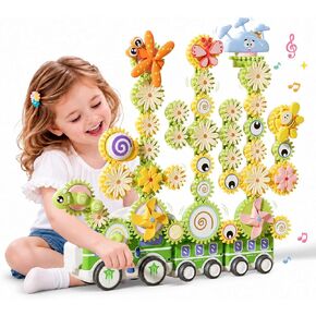 4 in 1 STEM Gear Toys for Kids, Musical Educational Building Blocks, 61Pcs in Kuwait