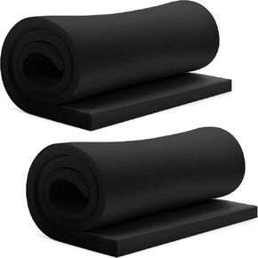 Frienda 2 Pcs High Density Upholstery Foam Cushion, Black, 1" X 24" X 72" in Kuwait
