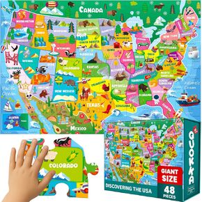 Giant Floor Puzzles for Kids Ages 4-6 - 2x3 Feet Extra-Thick 48 Pieces in Kuwait