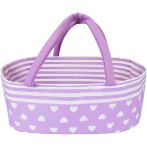 Aori Reborn Baby Dolls Bassinet Foldable Baby Doll Carrier Bed Soft Doll Carrier Doll Accessories with Handle for 17-22 inch Baby Dolls Girls (Pink) in Kuwait